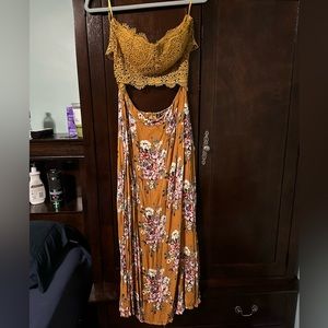 Mustard yellow dress